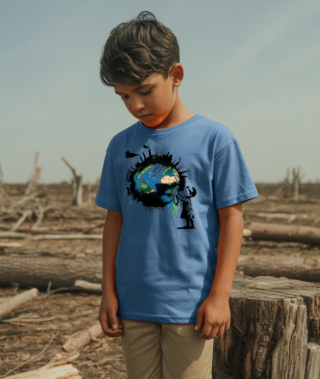 Child Cleaning Earth Toddler Tee