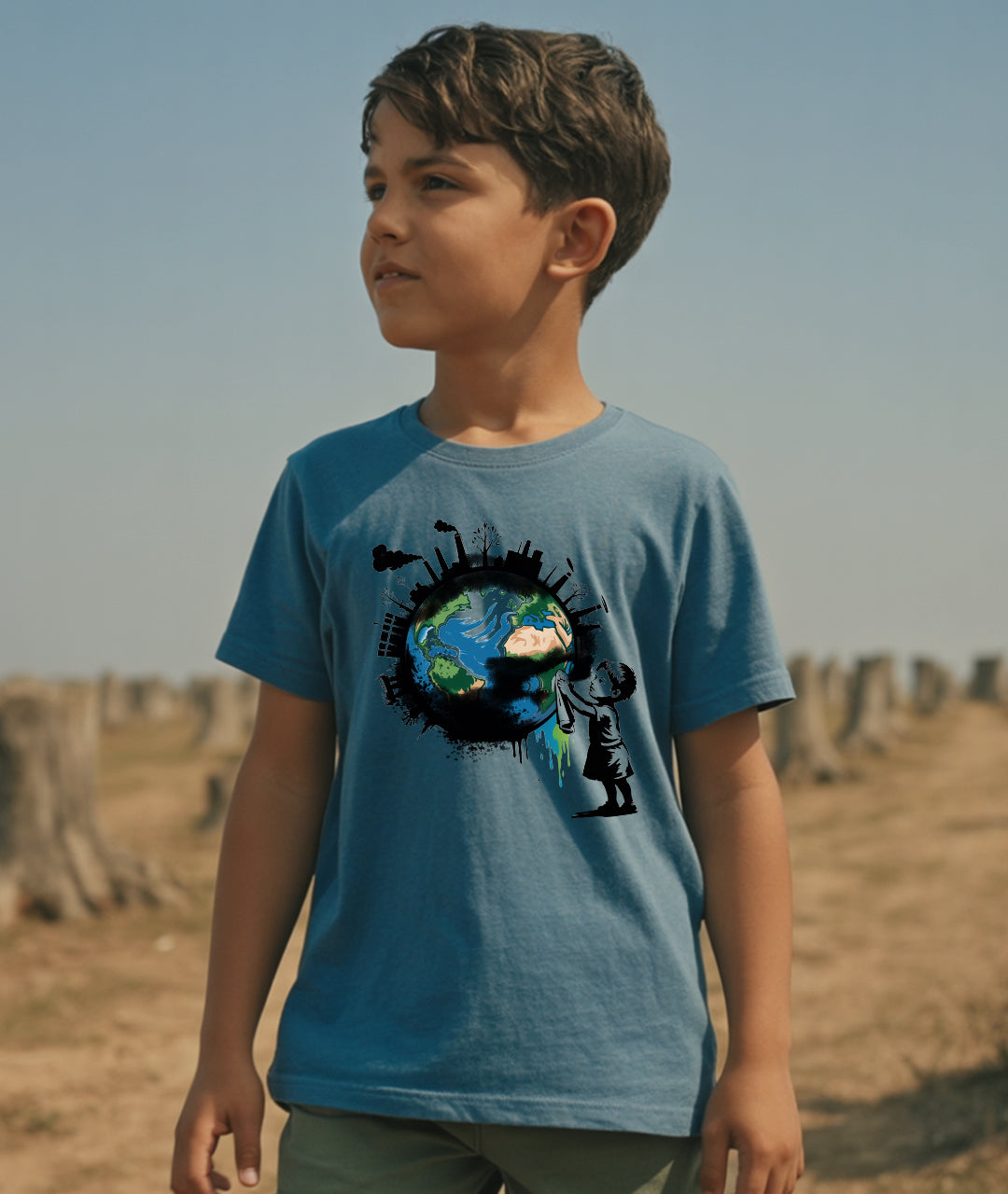 Child Cleaning Earth Toddler Tee