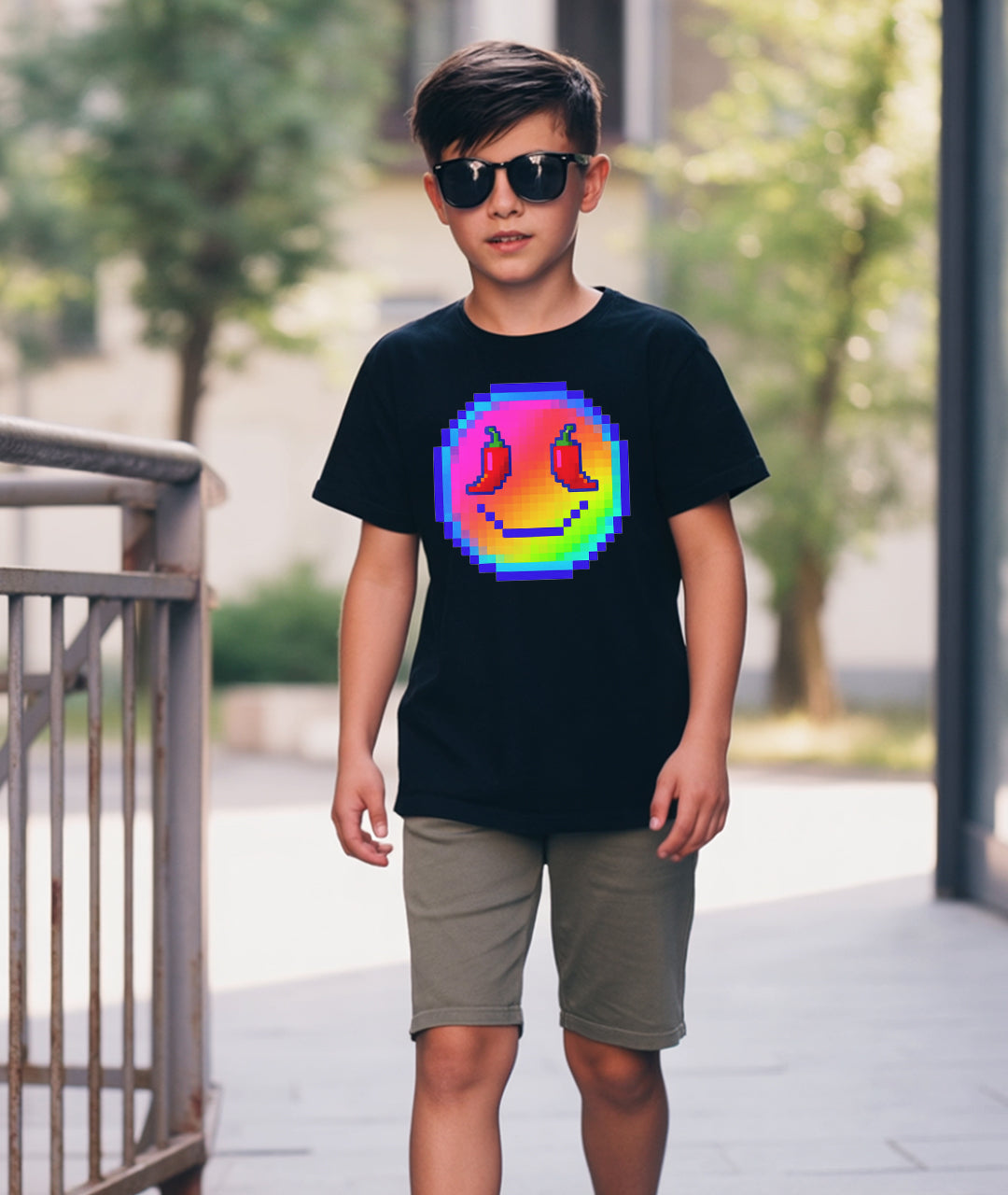 Pixel Jalapeno Grin Youth T-Shirt