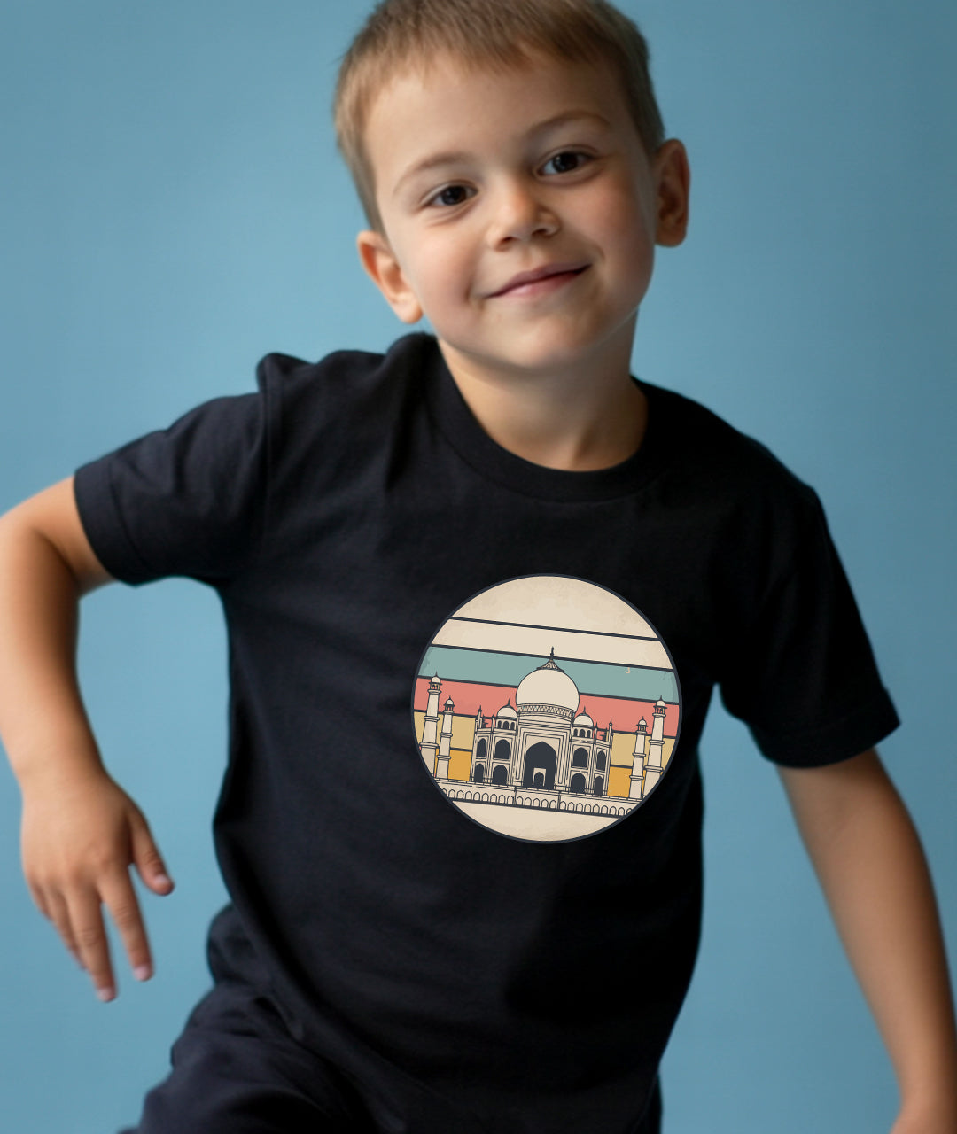 Taj Mahal Retro Art – Vintage Toddler Tee