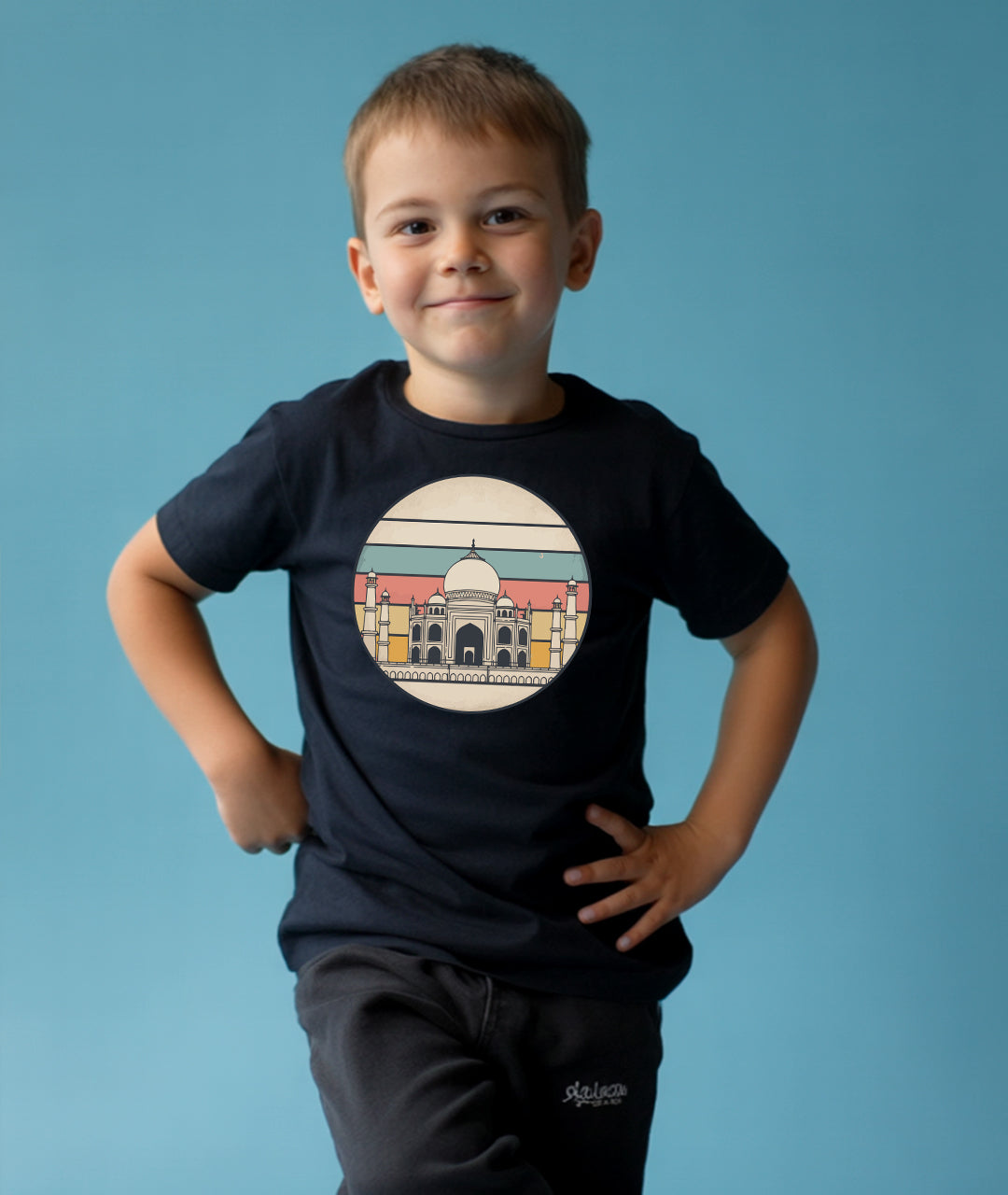 Taj Mahal Retro Art – Vintage Toddler Tee