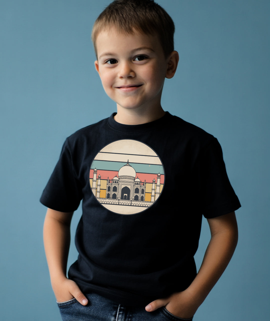 Taj Mahal Retro Art – Vintage Toddler Tee