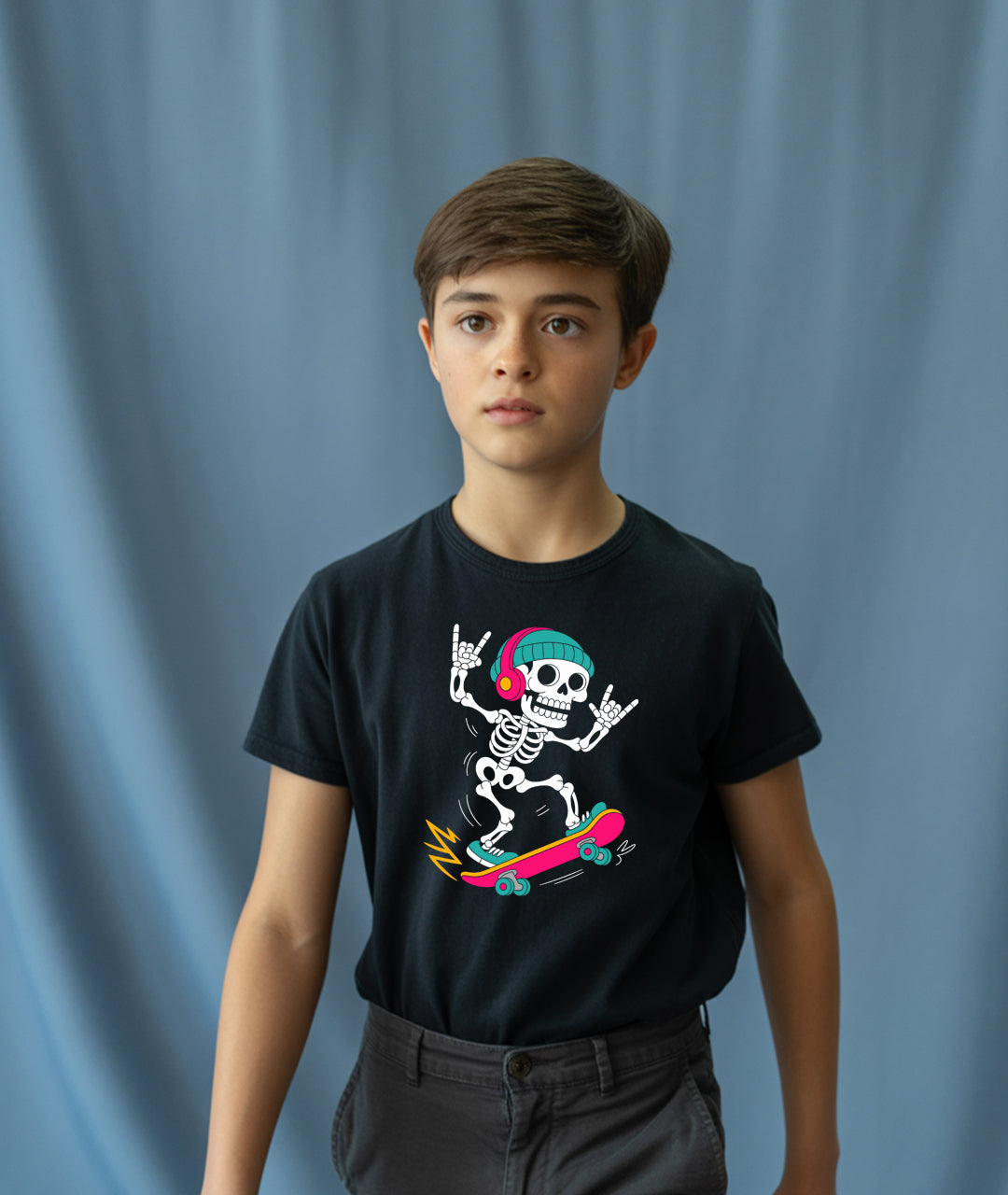 Ribz The Skelly - Bone Edition Skateboard Youth T-Shirt
