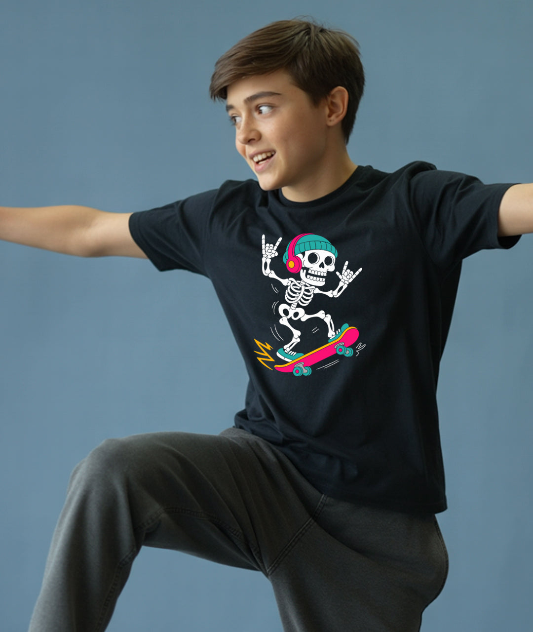 Ribz The Skelly - Bone Edition Skateboard Youth T-Shirt