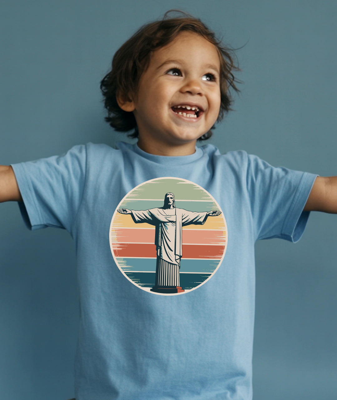 Christ the Redeemer Retro Art – Vintage Toddler Tee