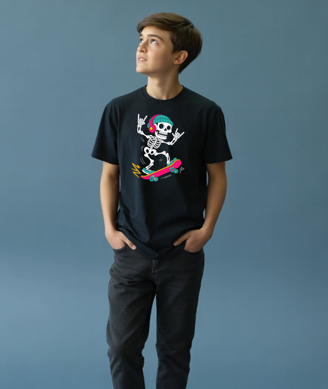 Ribz The Skelly - Bone Edition Skateboard Youth T-Shirt
