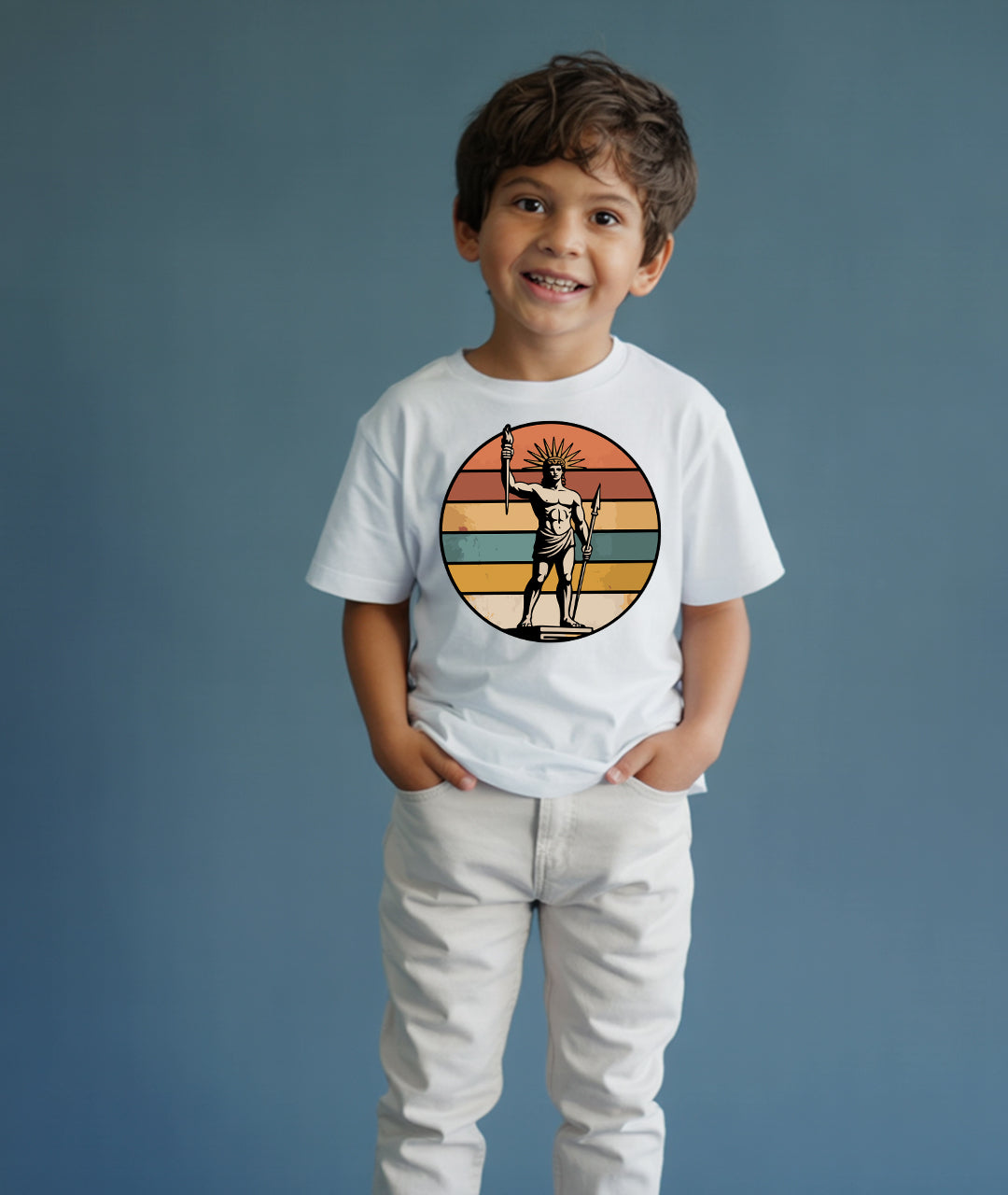 Colossus of Rhodes Retro Art – Greek Toddler Tee