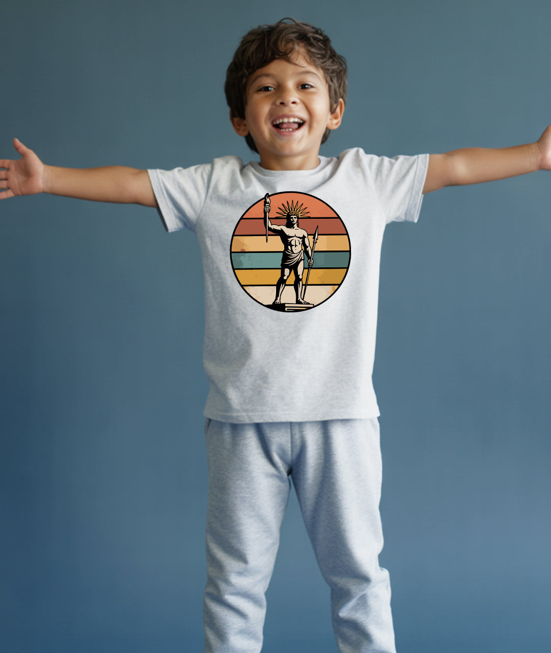 Colossus of Rhodes Retro Art – Greek Toddler Tee