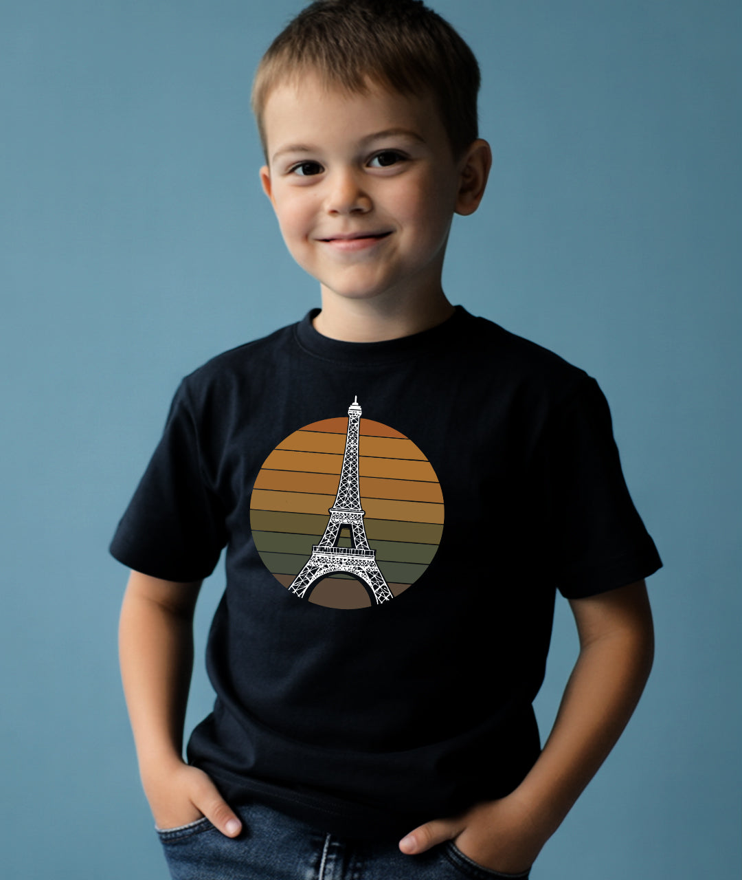 Eiffel Tower Retro Art – Vintage Paris Toddler Tee
