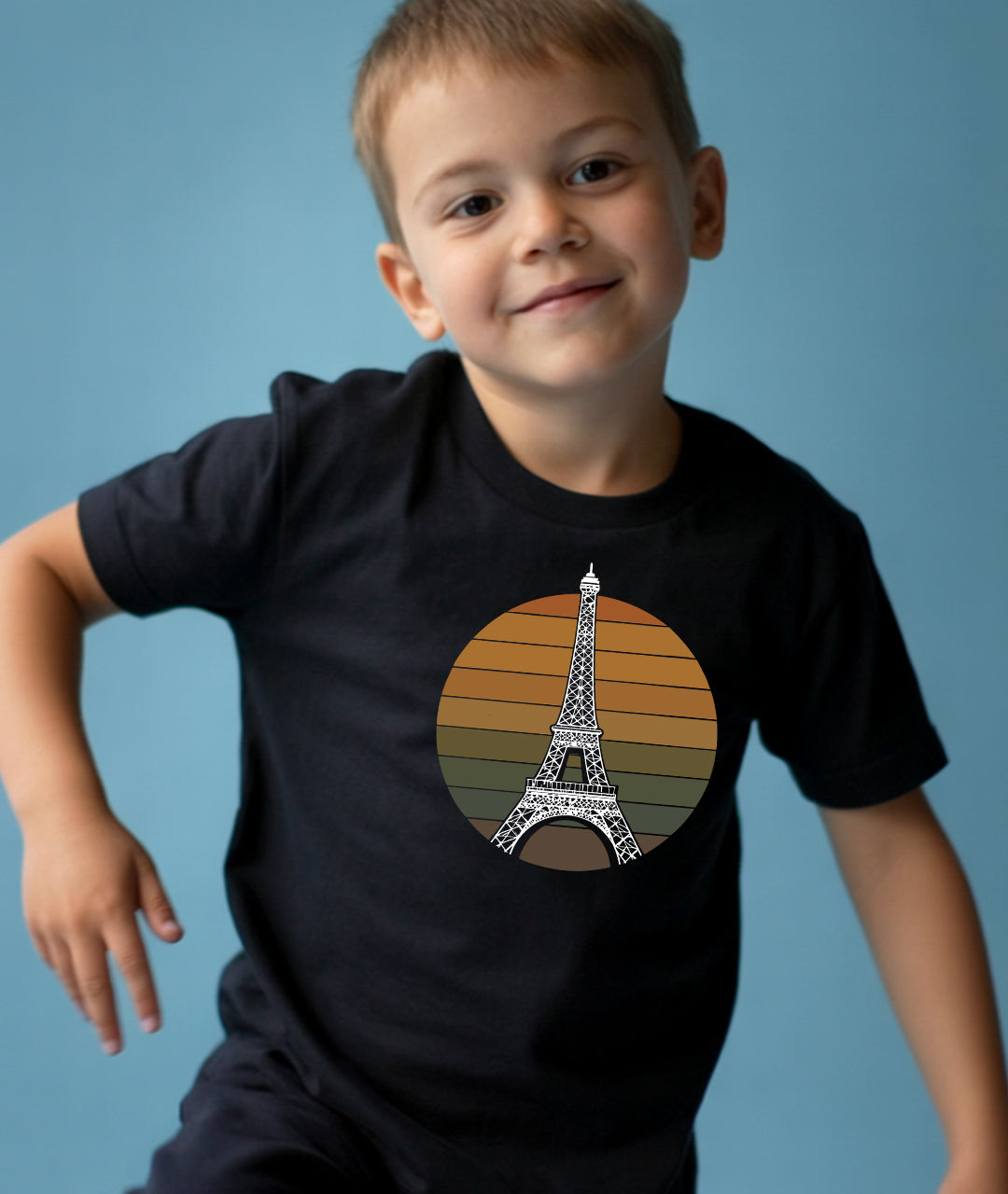 Eiffel Tower Retro Art – Vintage Paris Toddler Tee