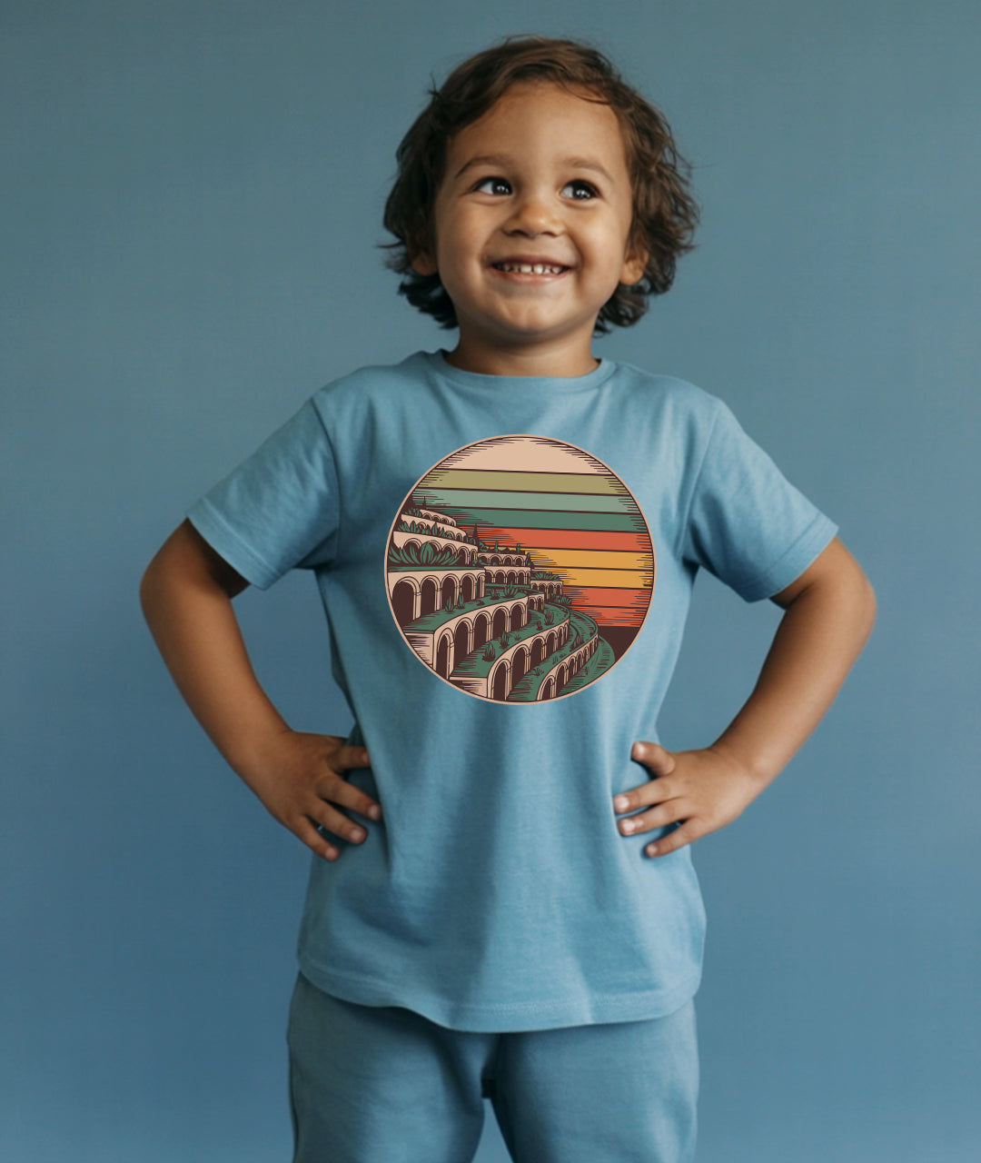 Hanging Gardens Retro Art – Babylon Toddler Tee