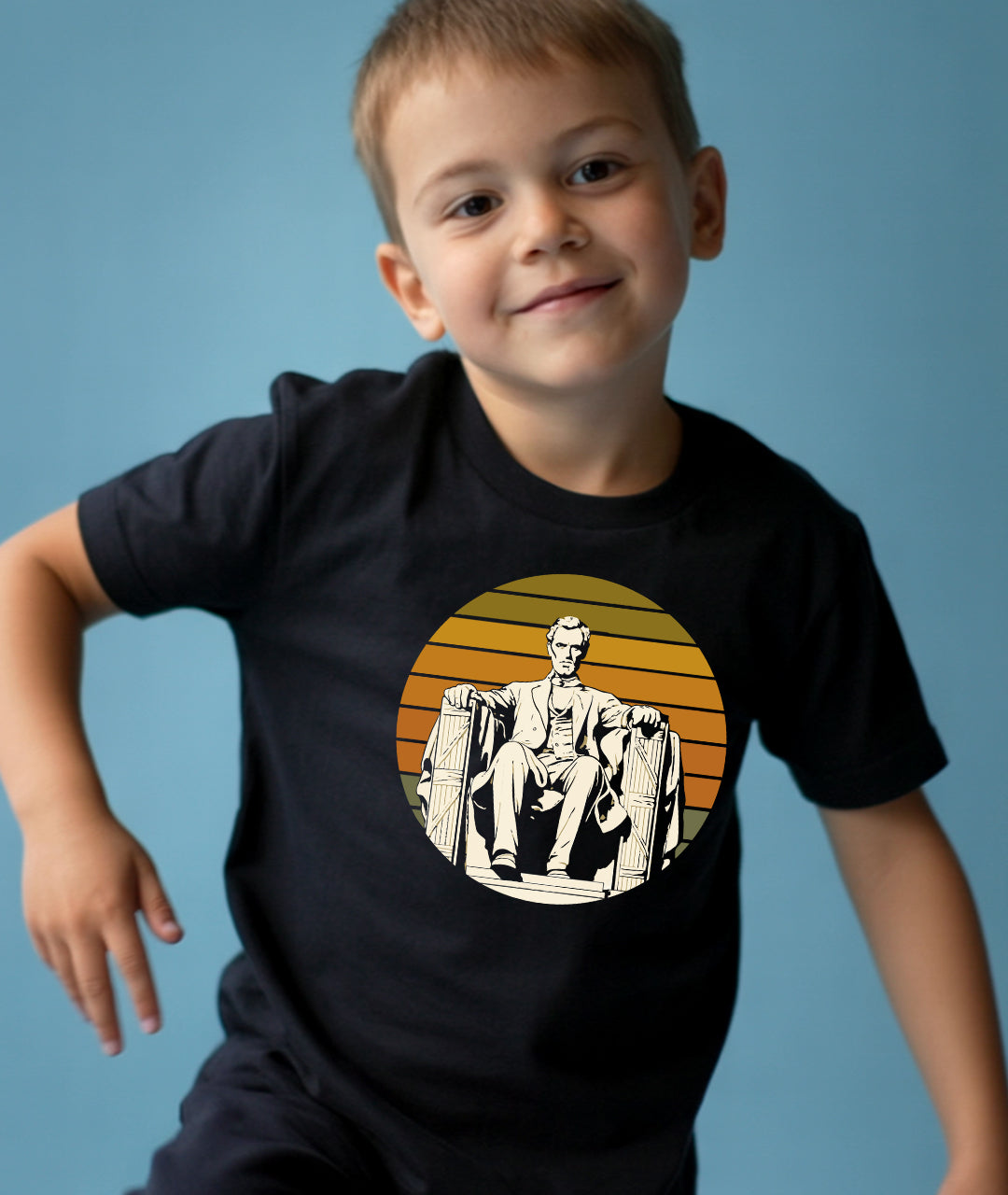 Lincoln Memorial Retro Art – Toddler Tee