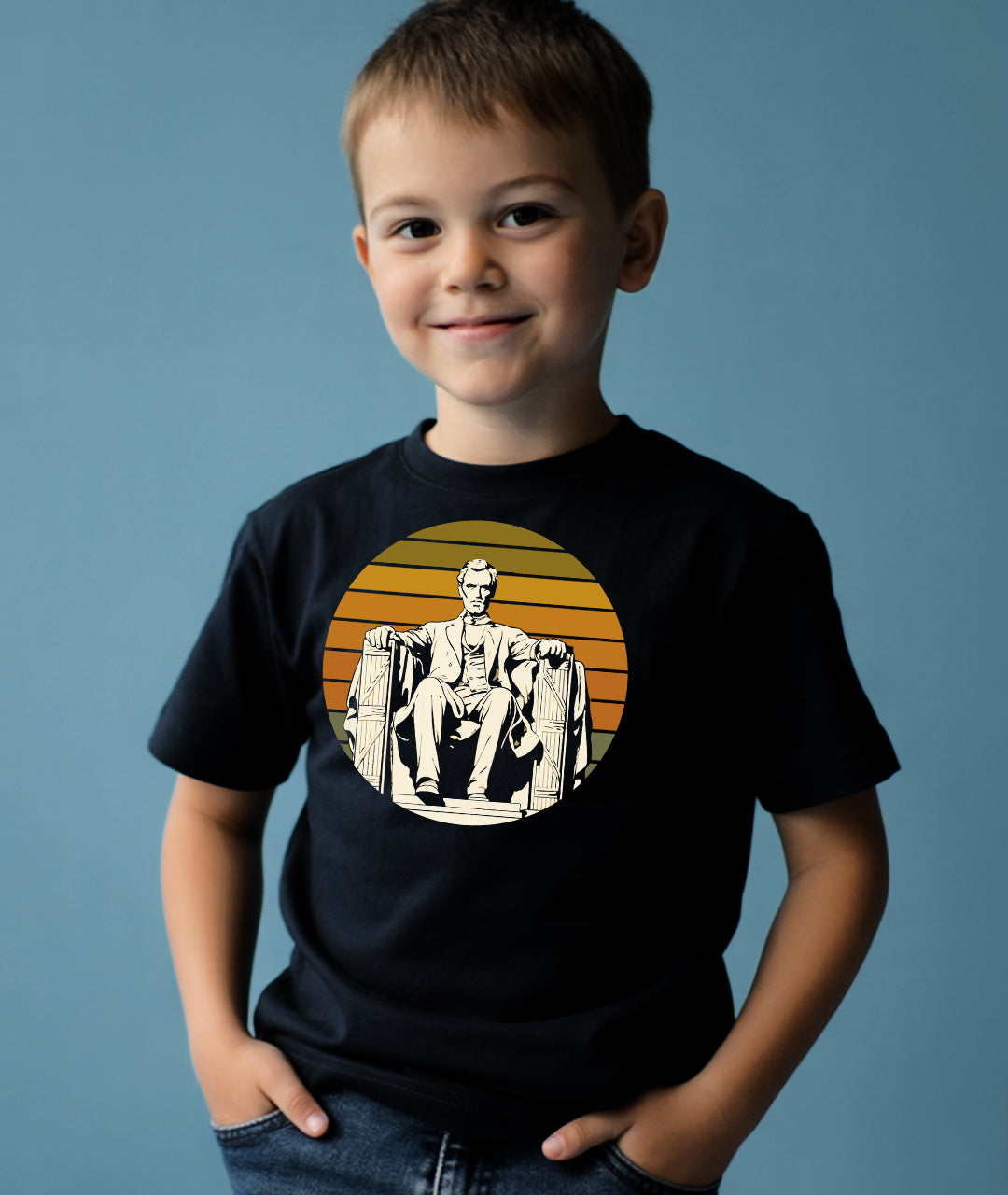 Lincoln Memorial Retro Art – Toddler Tee