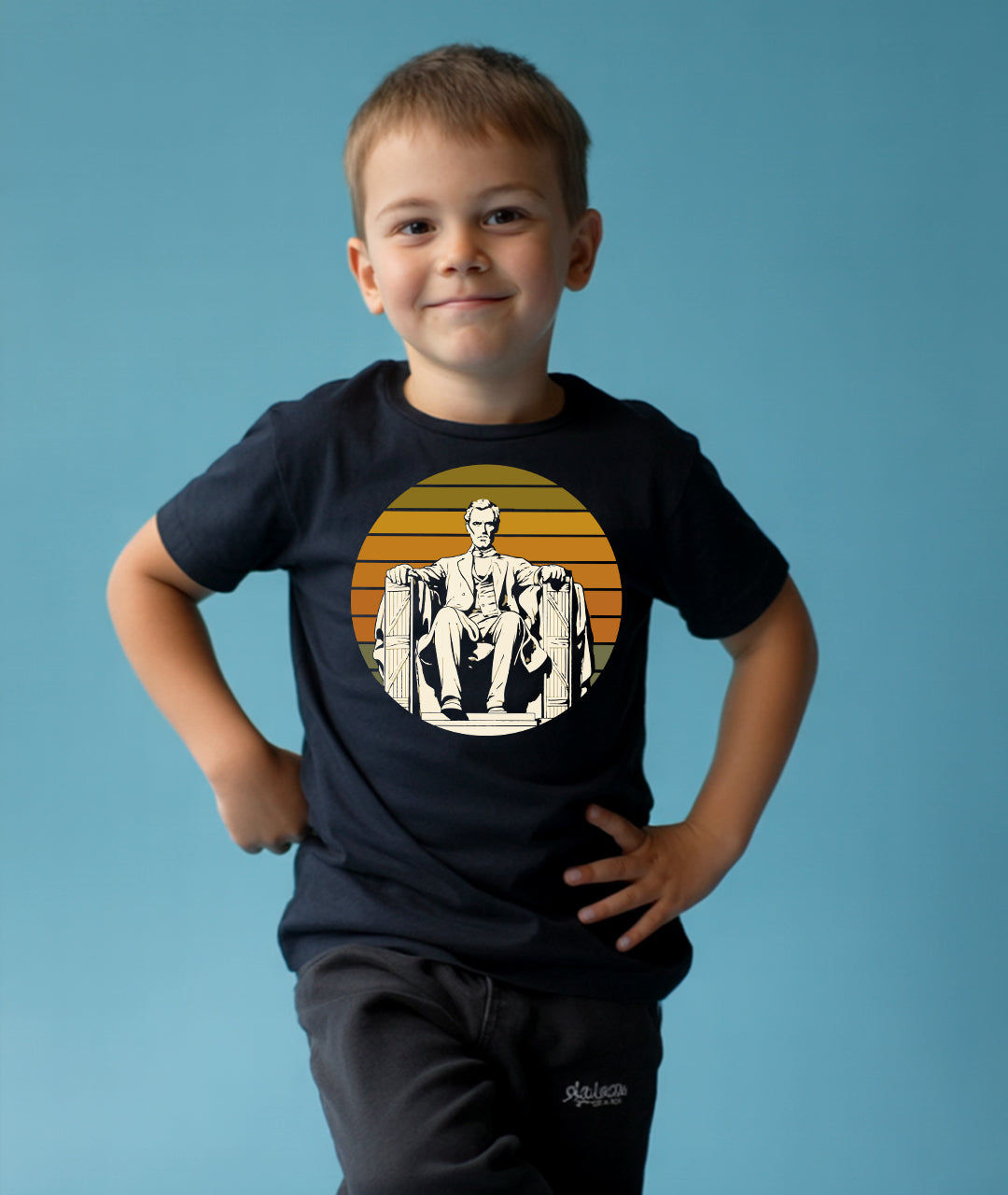 Lincoln Memorial Retro Art – Toddler Tee