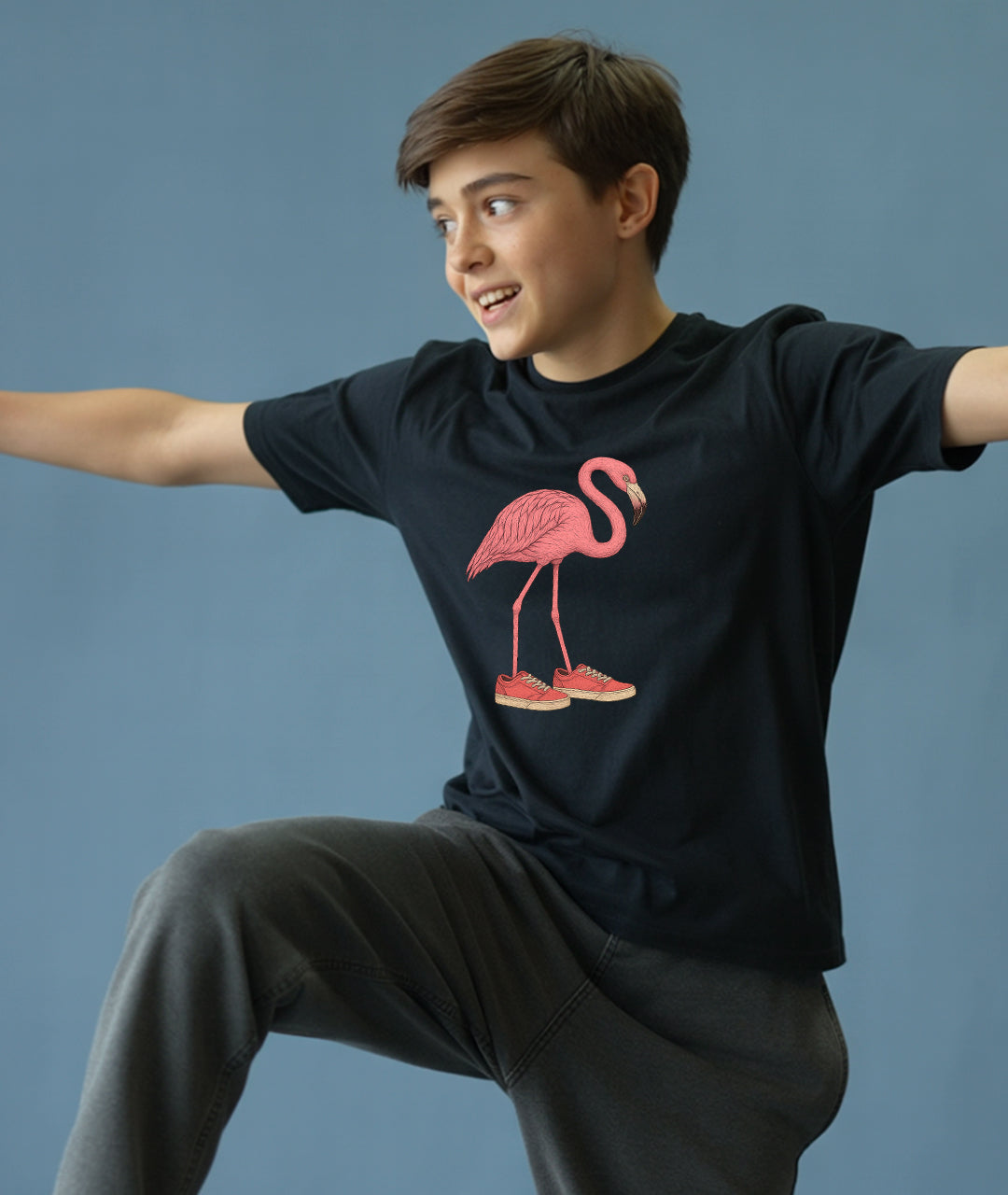 Flamingo in Kicks Youth T-Shirt