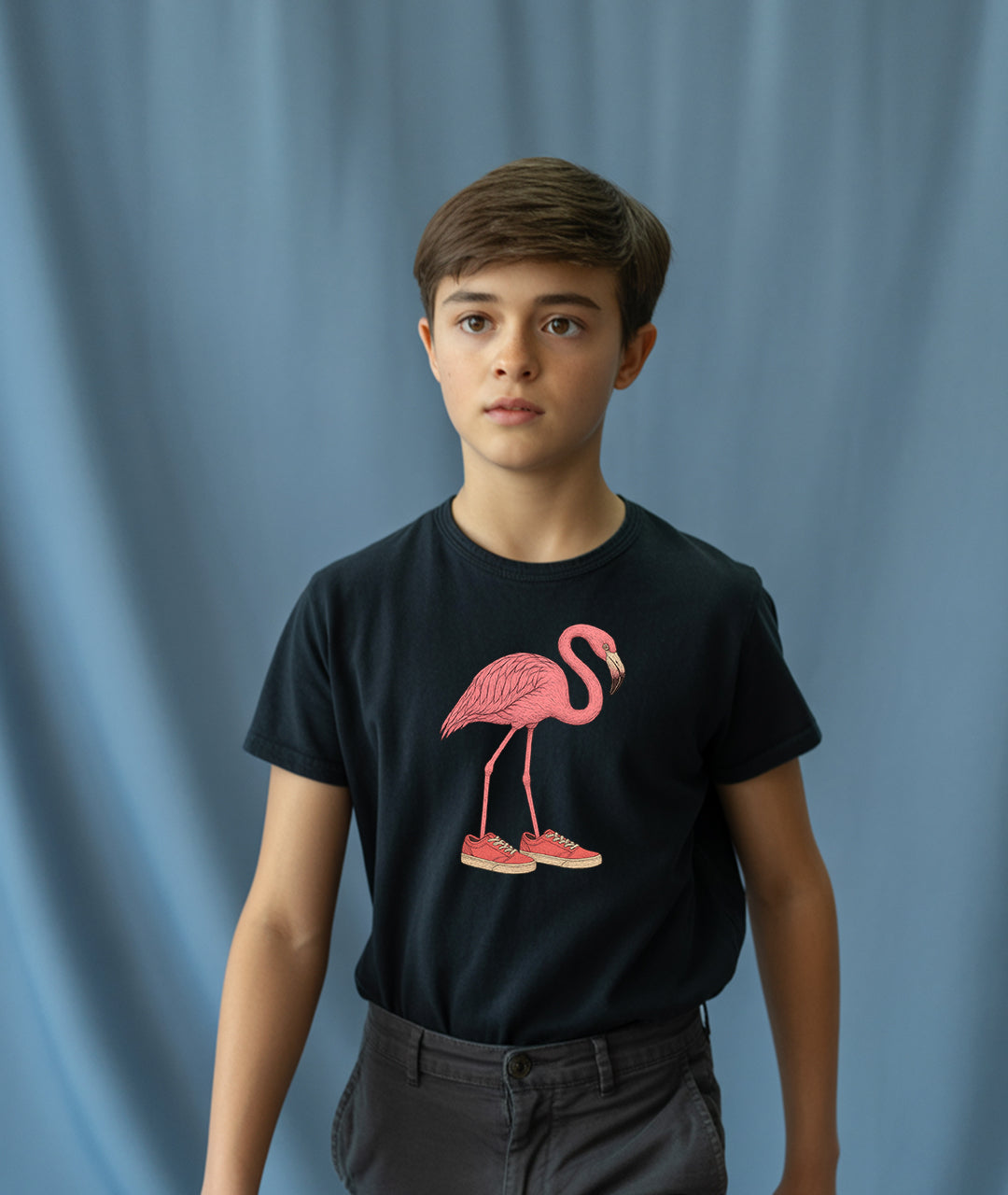 Flamingo in Kicks Youth T-Shirt
