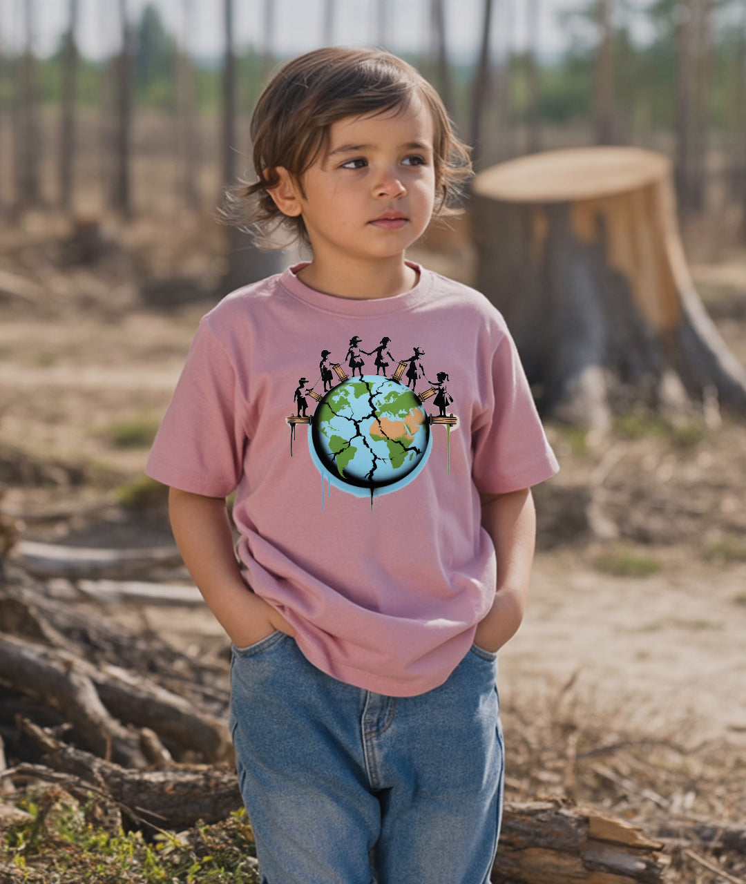 Kids Building Bridges on Earth Toddler Tee