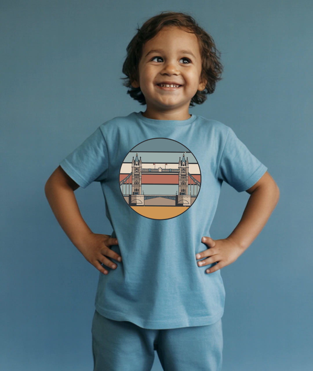 Tower Bridge Retro Art – London Toddler Tee