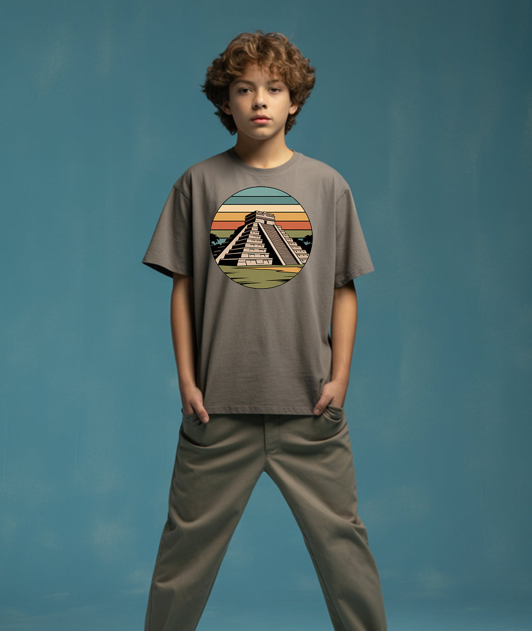 Chichen Itza Retro Art – Mayan Youth T-Shirt