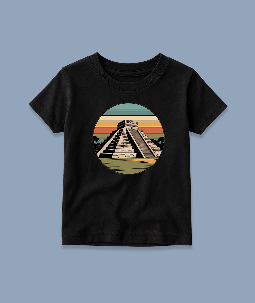 Chichen Itza Retro Art – Mayan Toddler Tee
