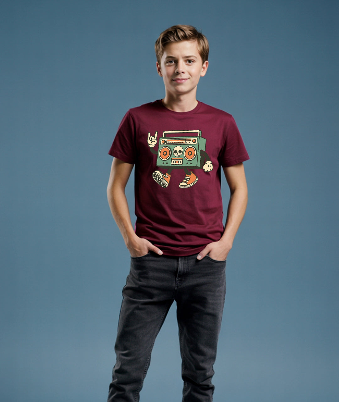 Cartoon Boombox Youth T-Shirt