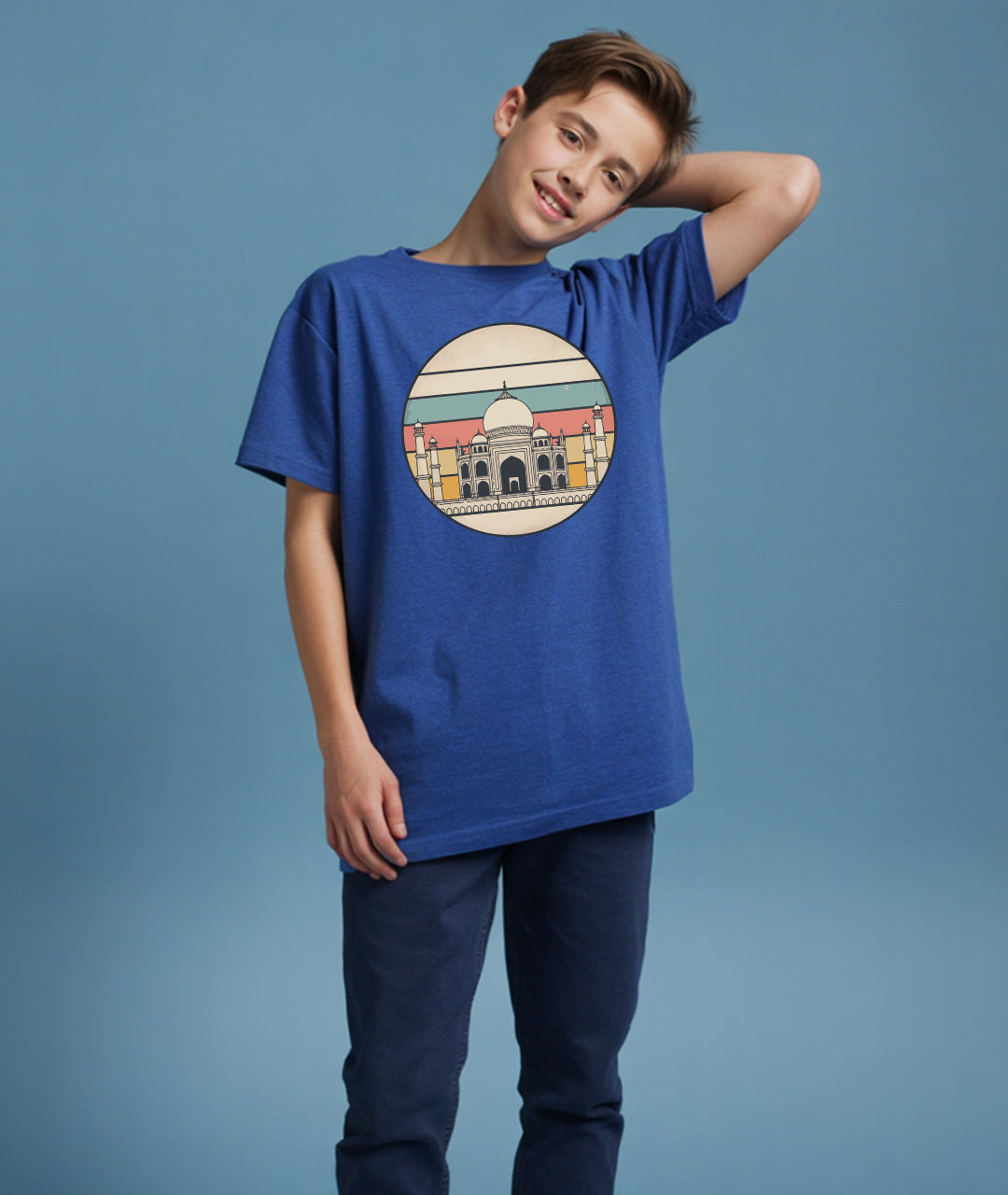 Taj Mahal Retro Art – Vintage Youth T-Shirt