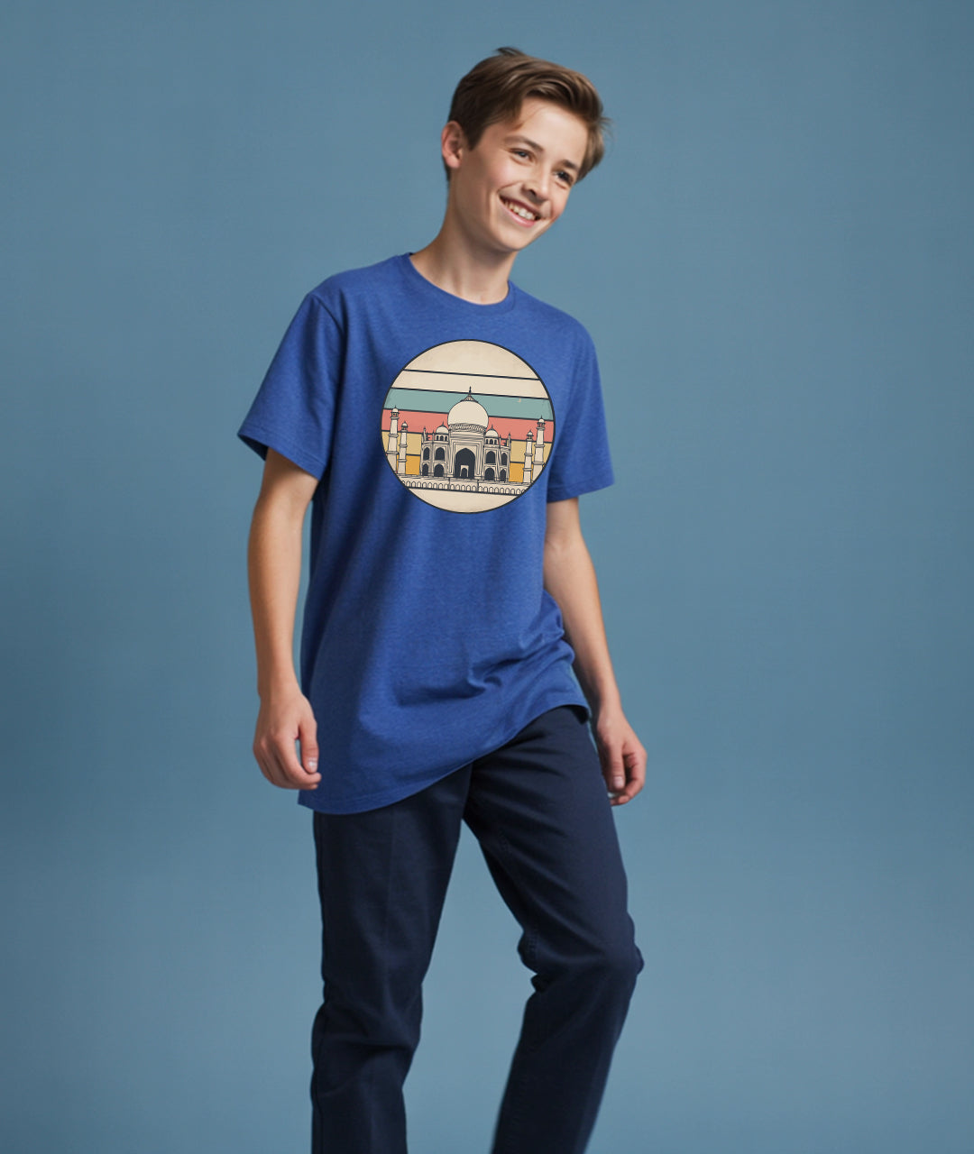 Taj Mahal Retro Art – Vintage Youth T-Shirt
