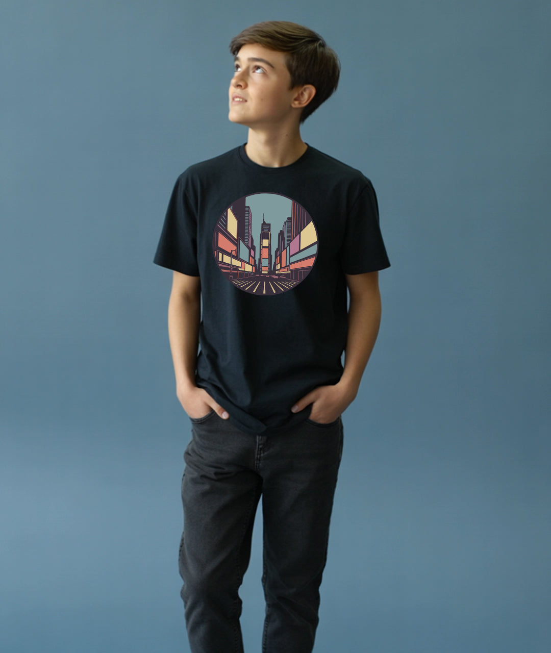 Times Square Retro Art – NYC Youth T-Shirt