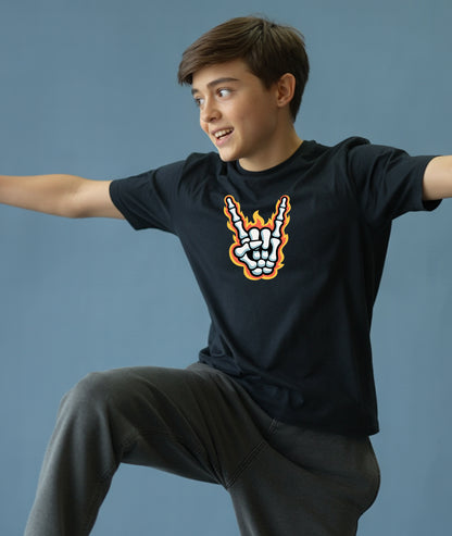Rock & Roll Bone Hand  Youth T-Shirt