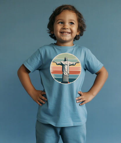 Christ the Redeemer Retro Art – Vintage Toddler Tee