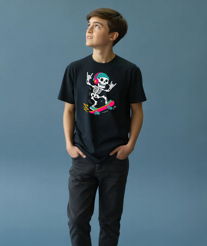 Ribz The Skelly - Bone Edition Skateboard Youth T-Shirt