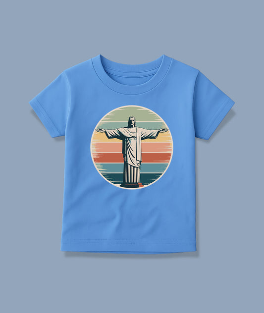 Christ the Redeemer Retro Art – Vintage Toddler Tee