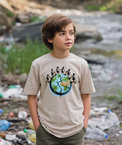 Kids Building Bridges on Earth Youth T-Shirt
