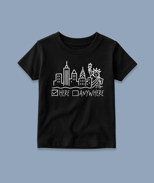 Here in USA Black Toddler Tee