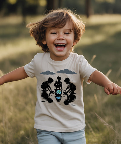 Kids with Earth Boat – Eco Art Toddler Tee