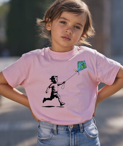 Child with Kite Design Toddler Tee