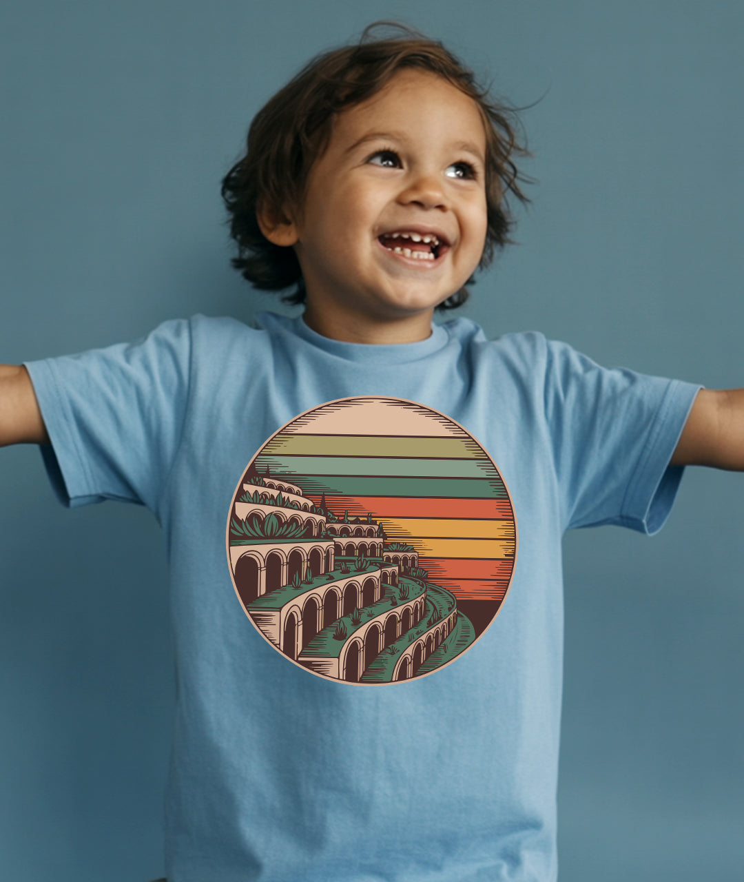 Hanging Gardens Retro Art – Babylon Toddler Tee