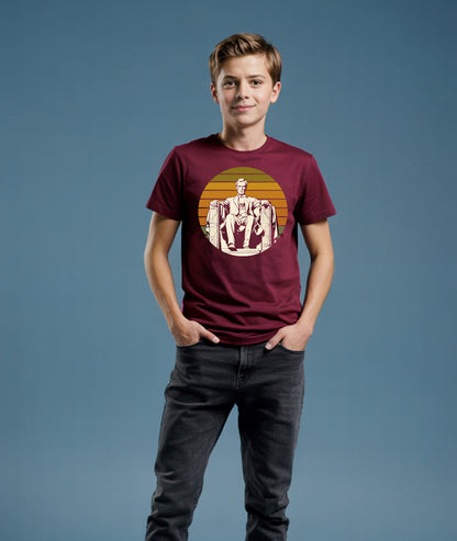 Lincoln Memorial Retro Art – Youth T-Shirt
