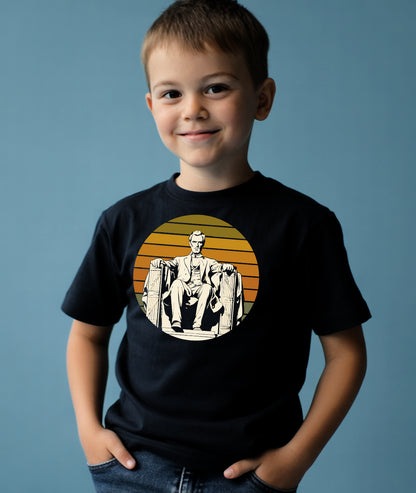 Lincoln Memorial Retro Art – Toddler Tee