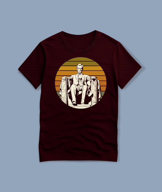 Lincoln Memorial Retro Art – Youth T-Shirt