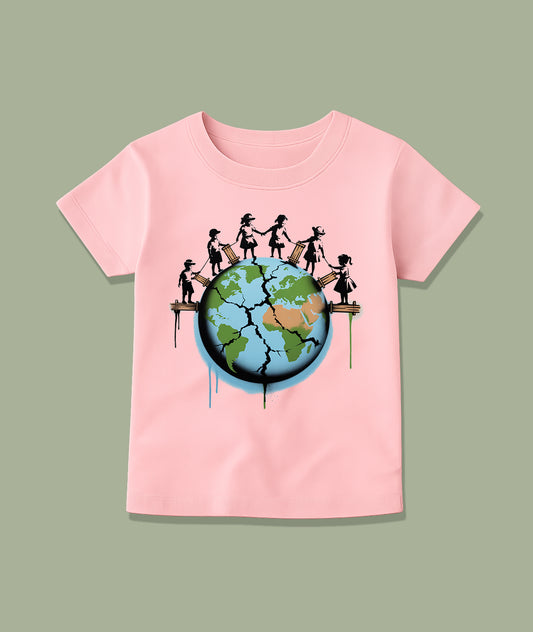 Kids Building Bridges on Earth Toddler Tee