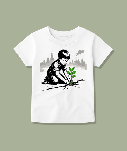 Boy Planting Tree Toddler Tee