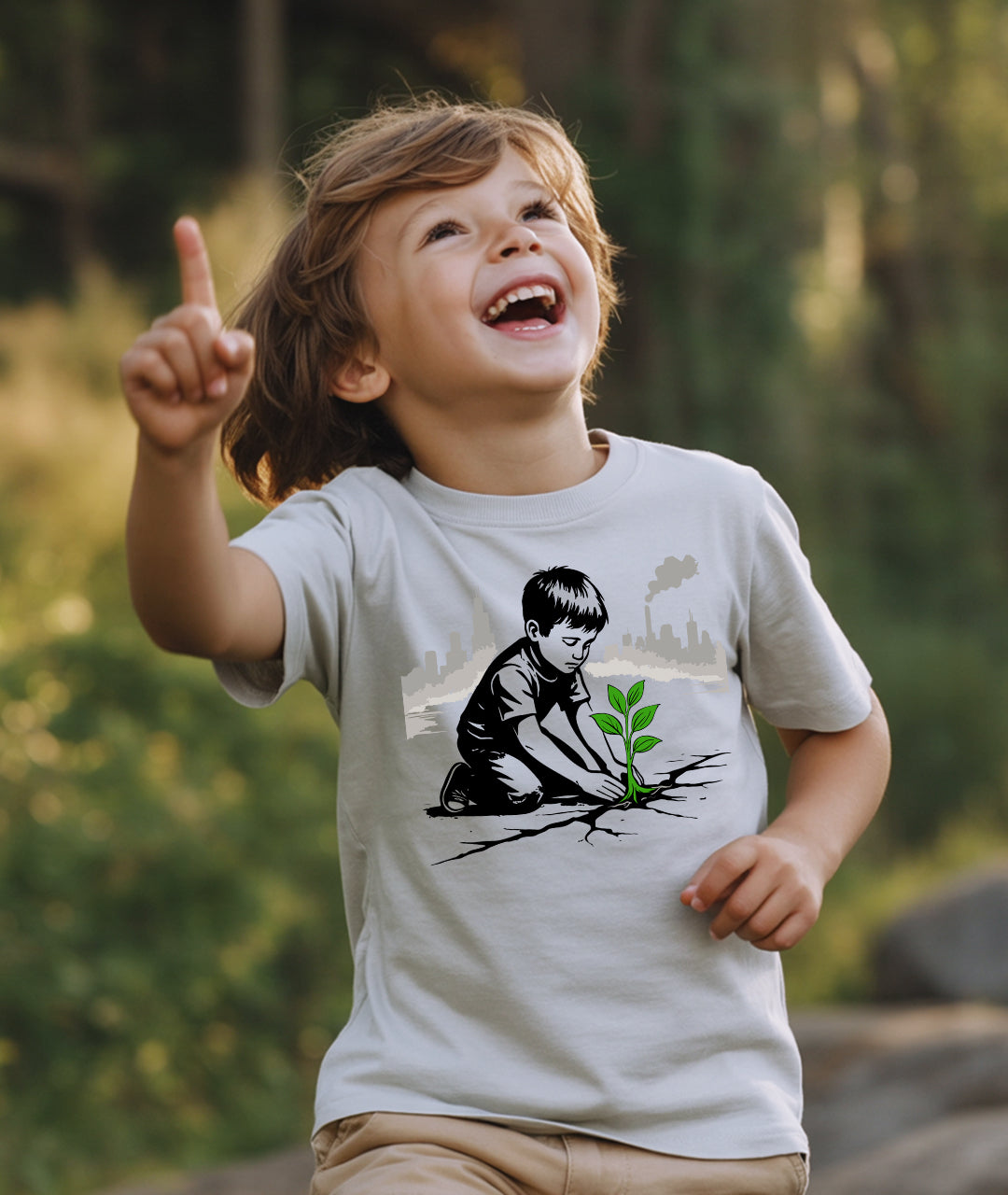 Boy Planting Tree Toddler Tee