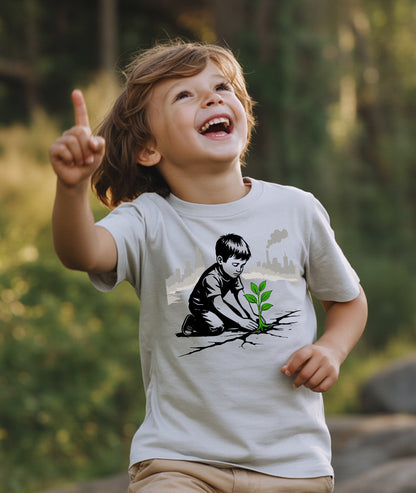Boy Planting Tree Toddler Tee