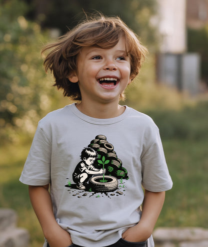 Boy Planting Seedling Toddler Tee