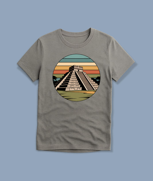 Chichen Itza Retro Art – Mayan Youth T-Shirt
