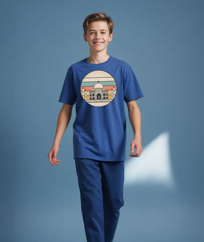 Taj Mahal Retro Art – Vintage Youth T-Shirt