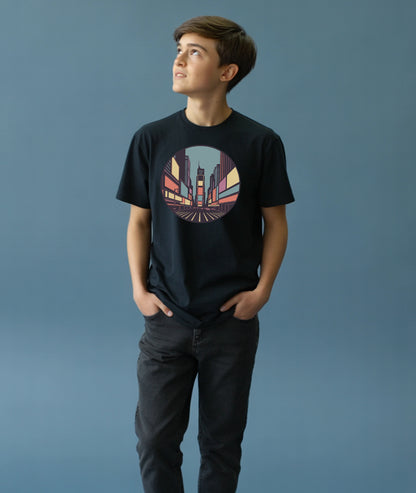 Times Square Retro Art – NYC Youth T-Shirt
