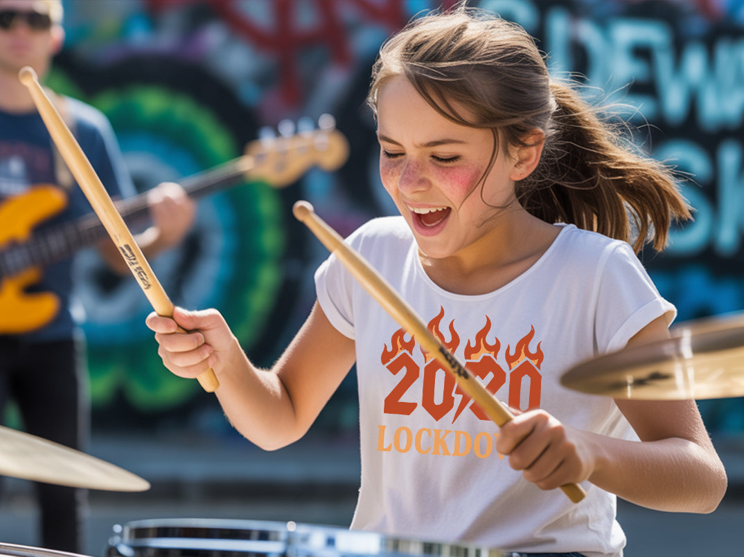 Girl drums