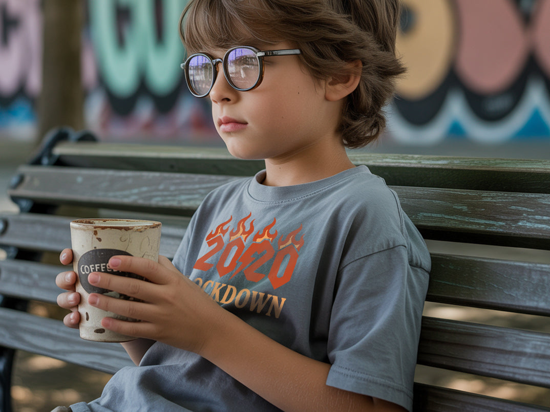 Boy taking a sip in his coffee